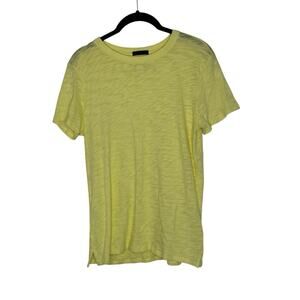 ATM‎ Womens Slub Knit Tee Shirt Medium Schoolboy Crewneck Jersey Comfort Yellow